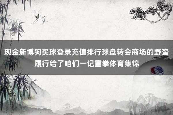 现金新博狗买球登录充值排行球盘转会商场的野蛮履行给了咱们一记重拳体育集锦