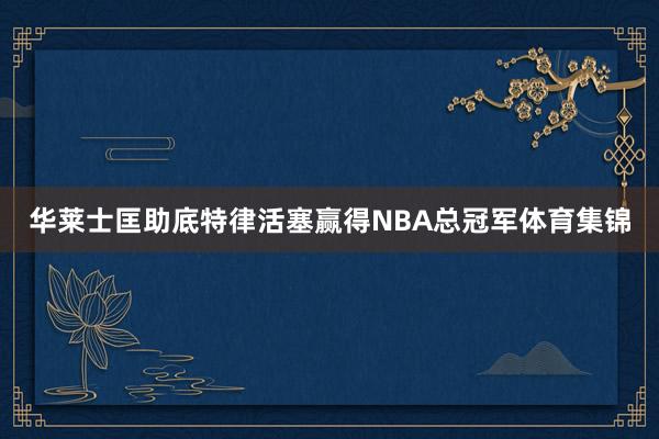 华莱士匡助底特律活塞赢得NBA总冠军体育集锦