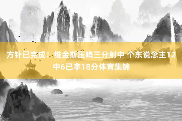 方针已完成！维金斯压哨三分射中 个东说念主12中6已拿18分体育集锦