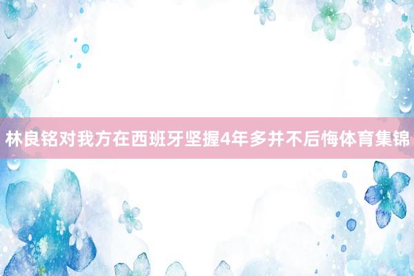 林良铭对我方在西班牙坚握4年多并不后悔体育集锦