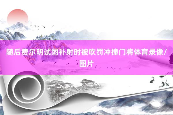 随后费尔明试图补射时被吹罚冲撞门将体育录像/图片