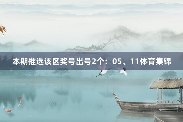 本期推选该区奖号出号2个：05、11体育集锦