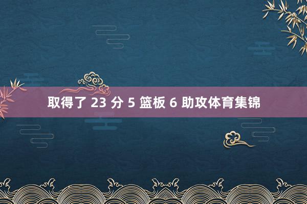 取得了 23 分 5 篮板 6 助攻体育集锦